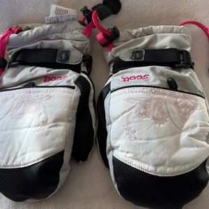 SCOTT Mittens Girls small size 5  Pink Insulated Ski Snowboard Winter